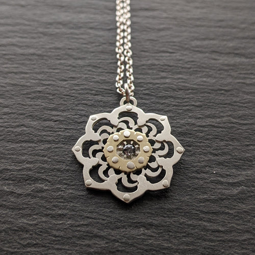Diamond Lotus pendant