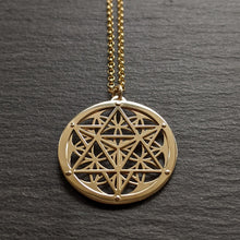 Handcut 9ct gold Star Seed Pendant