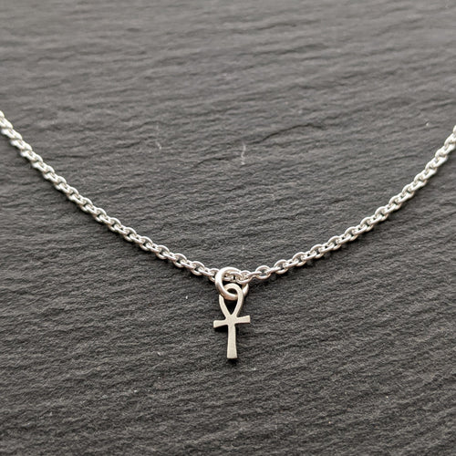 Handcut Tiny Ankh Pendant