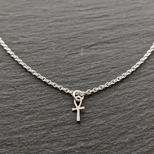 Handcut Tiny Ankh Pendant