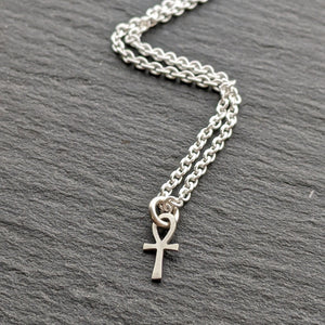 Handcut Tiny Ankh Pendant