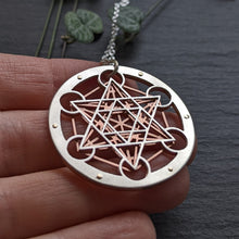 Handcut Metatron's Cube Pendant - small