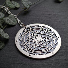 Handcut Sri Yantra Pendant