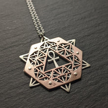 64 Tetrahedron Grid Pendant - Ankh