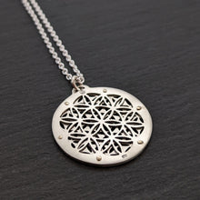 Handcut Tiny Kabbalah Flower of Life Pendant