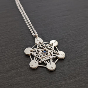 Handcut Metatron's Cube Pendant - Labradorite