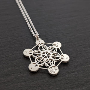 Handcut Metatron's Cube Pendant - Labradorite