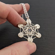 Handcut Metatron's Cube Pendant - Labradorite