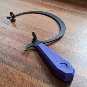 Green Lion Saw Frame - facetted purple handle