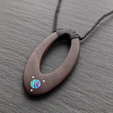 Wooden Oval Pendant