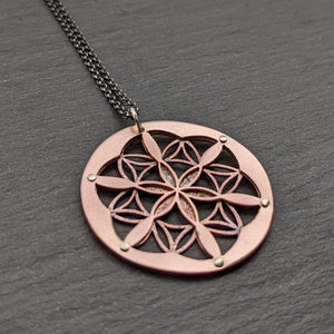 Copper Flower of Life Pendant