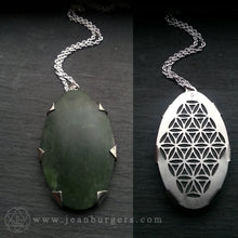 Handcut Pounamu Flower of Life Pendant