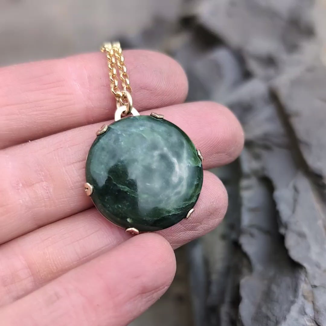 9ct Gold Pounamu Flower of Life Pendant