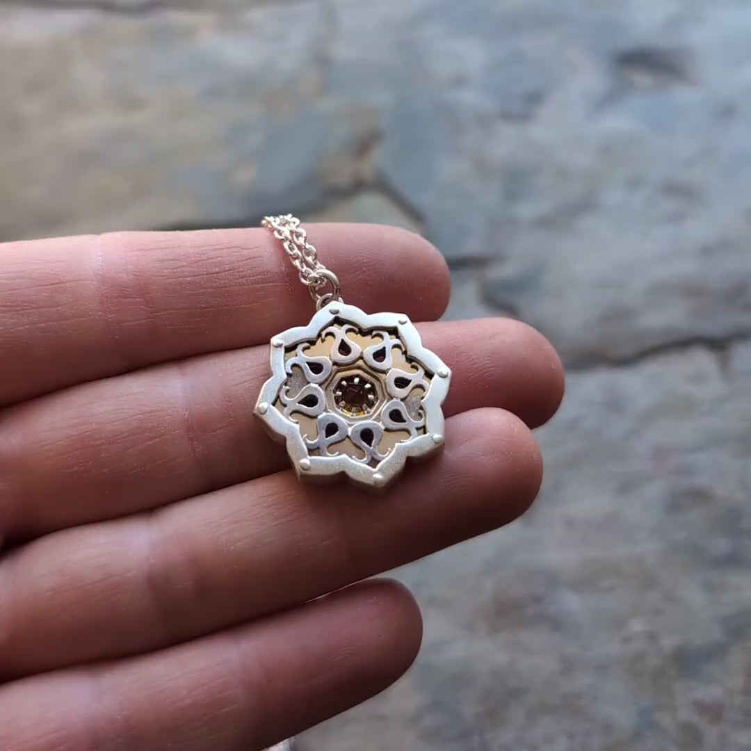 Handcut Leo Sol Pendant