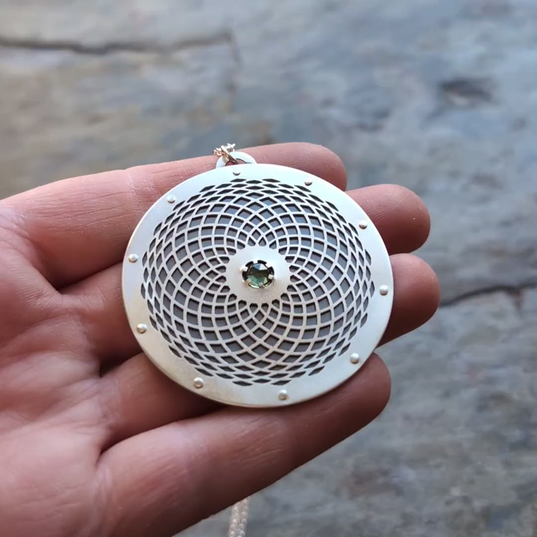 Moldavite Toroid Pendant