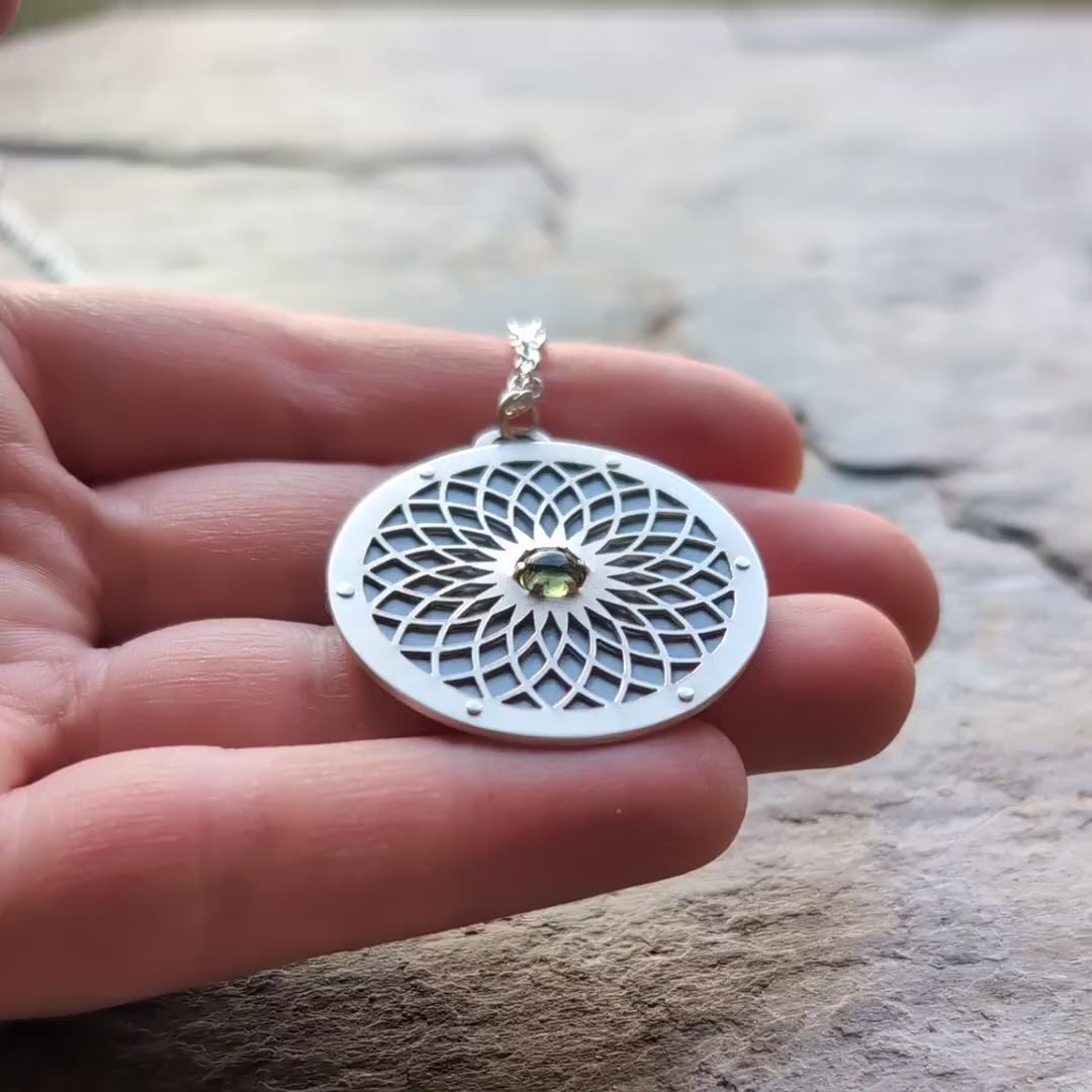 Moldavite Toroid Pendant