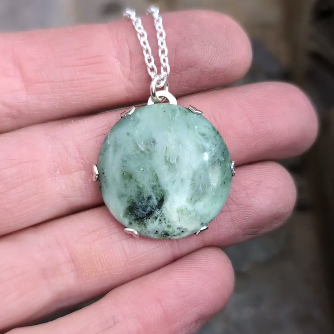 Pounamu Lotus Pendant