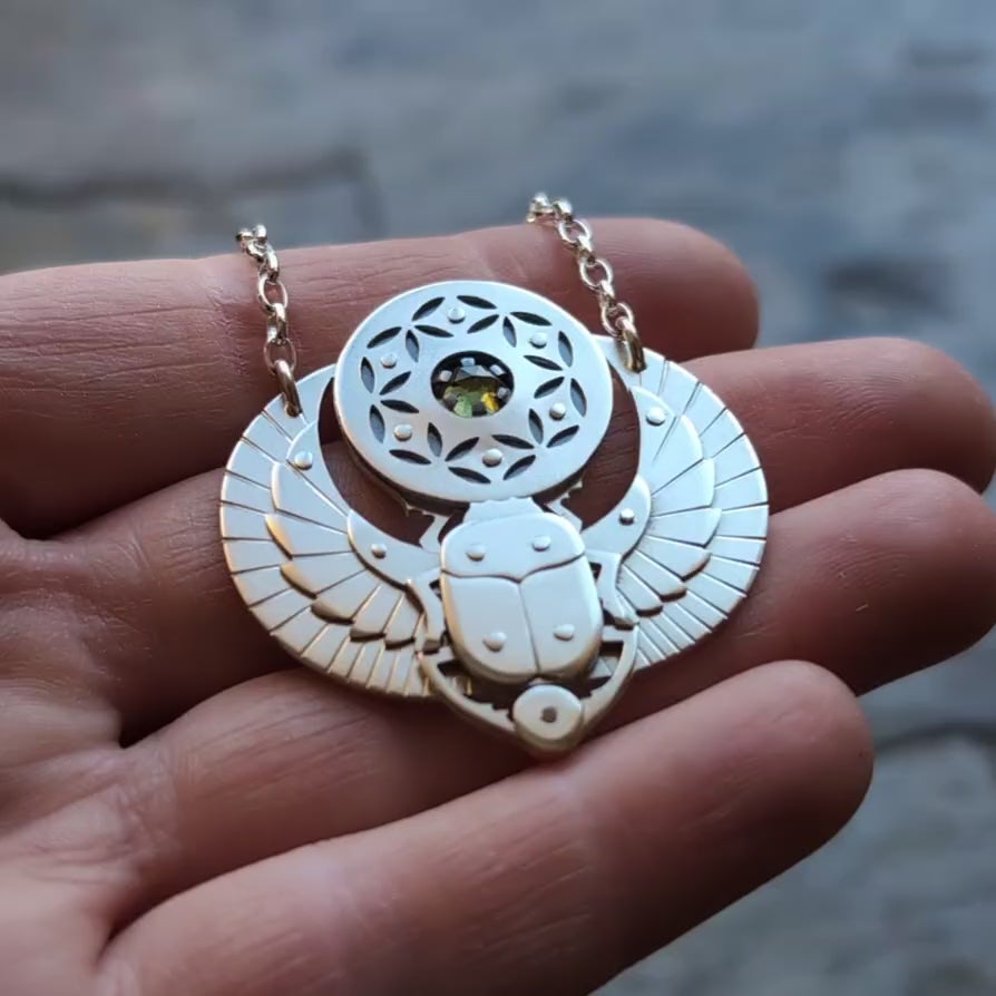 Scarab Amulet - Moldavite