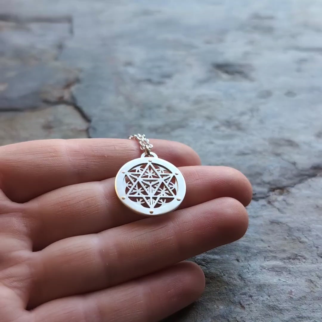 Silver Star Seed Pendant