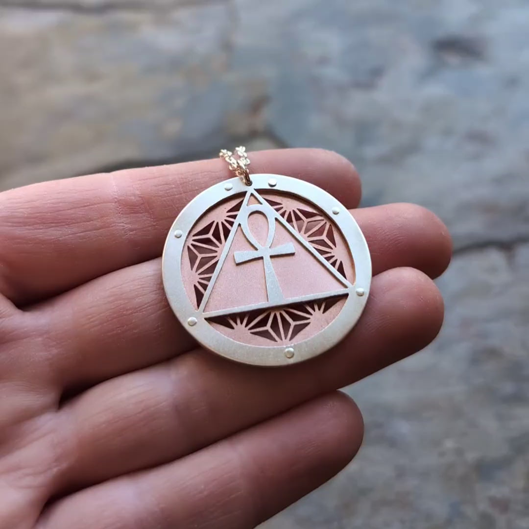 Asanoha Ankh Pendant