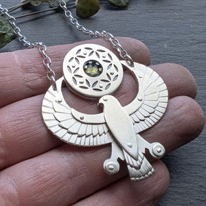Handcut Horus Amulet - Moldavite