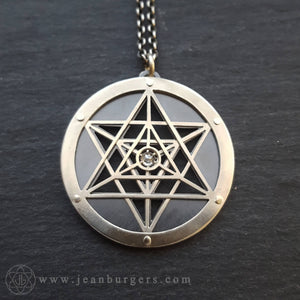 Pre-order salt&pepper Diamond Geometric Pendants