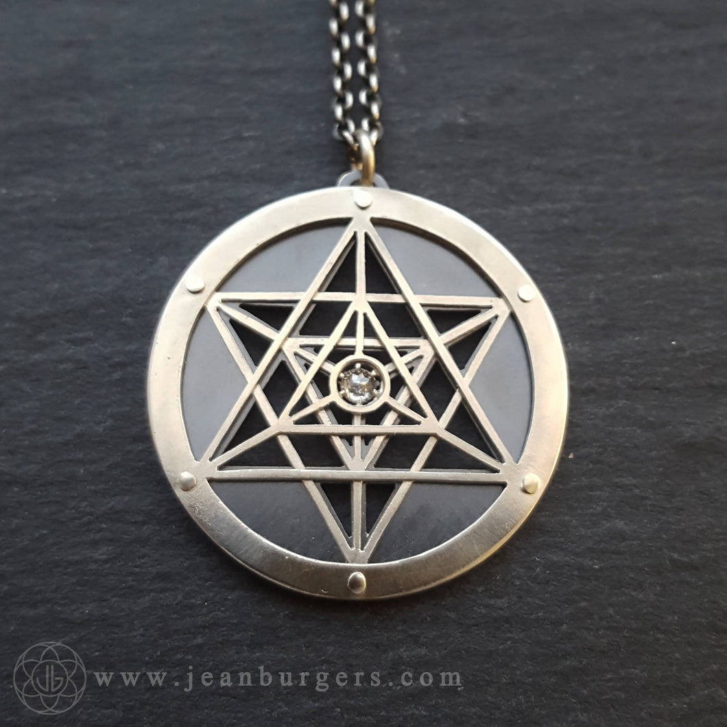 Pre-order salt&pepper Diamond Geometric Pendants