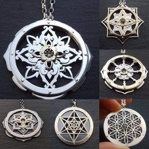 Pre-order salt&pepper Diamond Geometric Pendants
