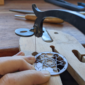 Handcut Metatron's Cube Pendant - Medium