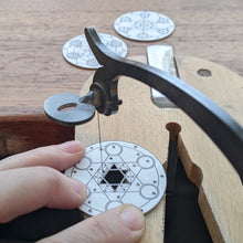 Handcut Metatron's Cube Seven Gem Pendant - Medium