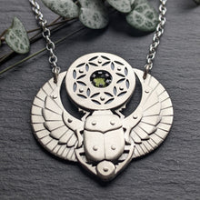 Handcut Scarab Amulet - Moldavite
