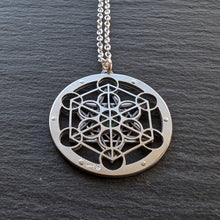 Small Metatron's Cube Pendant - emerald