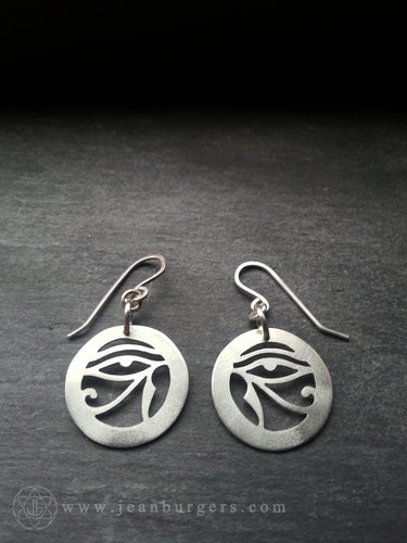 Handcut Eye of Ra Earrings