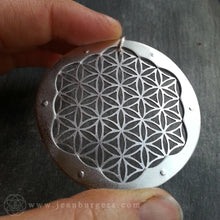 Flower of Life Pendant - triple layer sterling silver