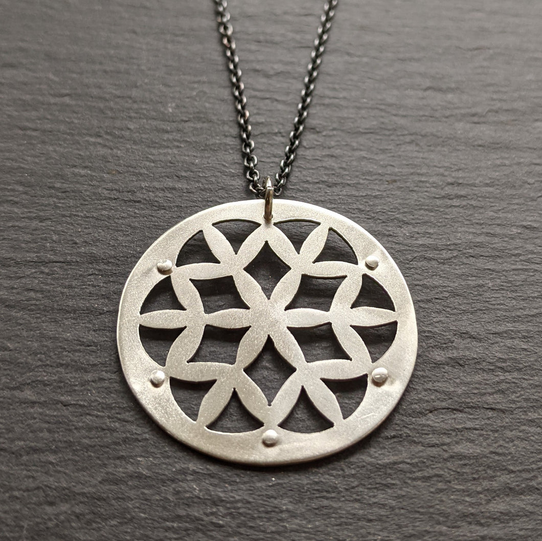 Silver Flower of Life Pendant