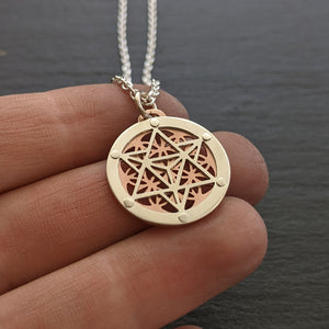 Star Seed - Small Star Tetrahedron Flower of Life Pendant