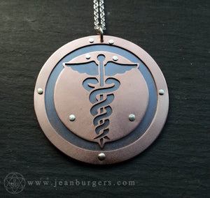 Caduceus Pendant - Handcrafted by Jean Burgers Jewellery