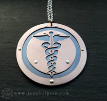 Handcut Caduceus Pendant