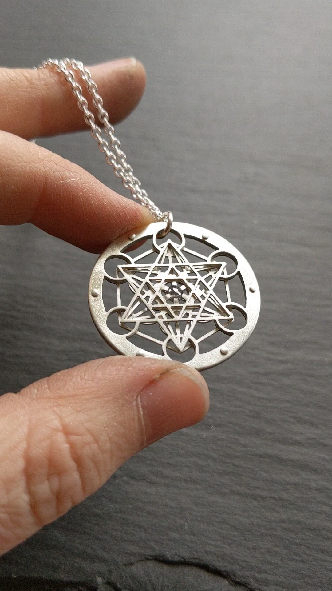 Metatron's Cube Diamond Pendant