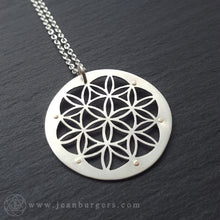 Flower of Life Pendant - sterling silver and 9ct gold