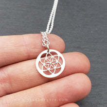 Tiny Flower of Life Pendant - sterling silver
