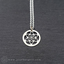 Tiny Flower of Life Pendant - sterling silver