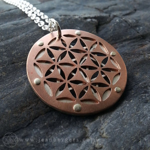 Star Tetrahedron Flower of Life Pendant - small