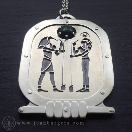 Egyptian Thoth and Seshat Amulet